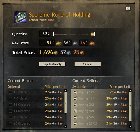 Suprme rune of holding